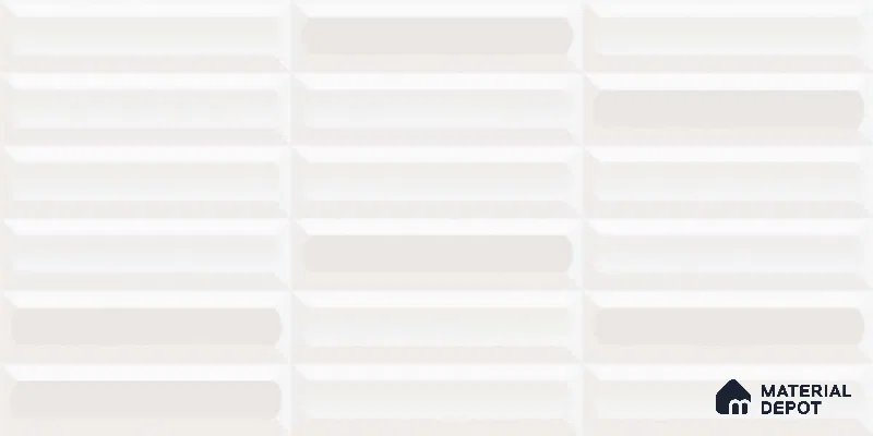 Faux Subway Highlighter Wall Tile TL 06521 F NG Senso White HL 2 ft x 1 ft Ceramic Matte Finish - 8 mm | Suitable for Living Room, Kitchen & Bathroom