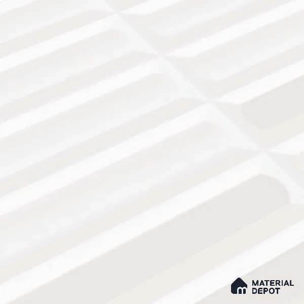 Faux Subway Highlighter Wall Tile TL 06521 F NG Senso White HL 2 ft x 1 ft Ceramic Matte Finish - 8 mm | Suitable for Living Room, Kitchen & Bathroom