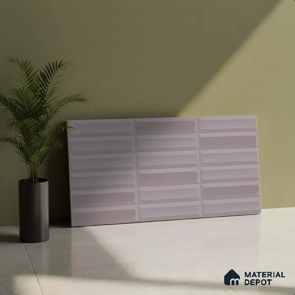 Faux Subway Highlighter Wall Tile TL 06521 NG Senso Grey HL 2 ft x 1 ft Ceramic Matte Finish - 8 mm | Suitable for Living Room, Kitchen & Bathroom