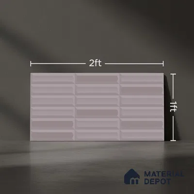 Faux Subway Highlighter Wall Tile TL 06521 NG Senso Grey HL 2 ft x 1 ft Ceramic Matte Finish - 8 mm | Suitable for Living Room, Kitchen & Bathroom