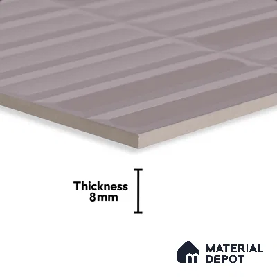 Faux Subway Highlighter Wall Tile TL 06521 NG Senso Grey HL 2 ft x 1 ft Ceramic Matte Finish - 8 mm | Suitable for Living Room, Kitchen & Bathroom