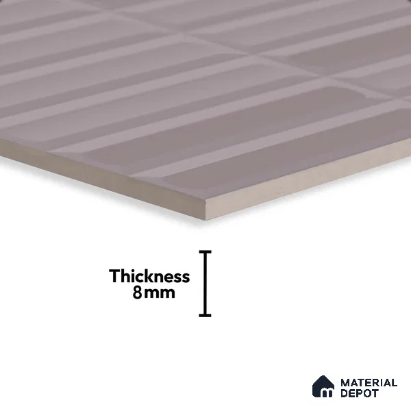 Faux Subway Highlighter Wall Tile TL 06521 NG Senso Grey HL 2 ft x 1 ft Ceramic Matte Finish - 8 mm | Suitable for Living Room, Kitchen & Bathroom