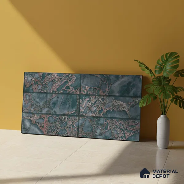 Highlighter Wall Tile TL 06535 C NG Craft Aqua HL 2 ft x 1 ft Ceramic Matte Finish - 8 mm | Suitable for Living Room, Kitchen & Bathroom (Sample)