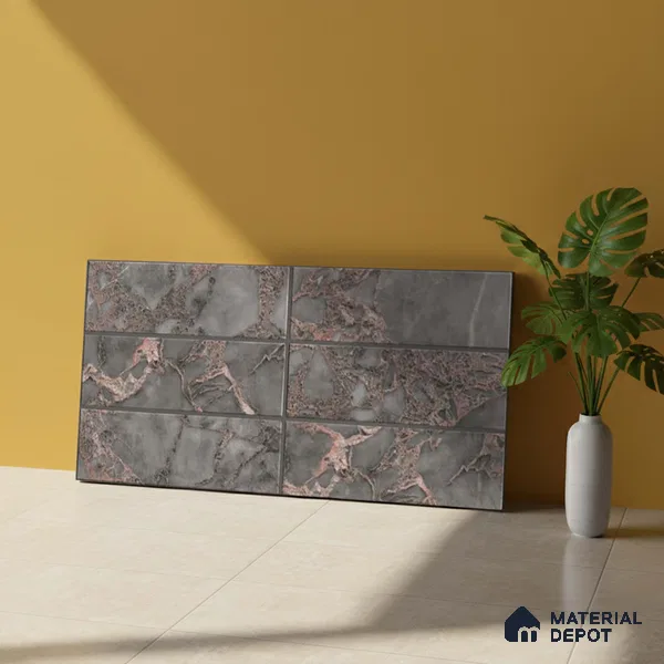 Highlighter Wall Tile TL 06535 NG Craft Grey HL 2 ft x 1 ft Ceramic Matte Finish - 8 mm | Suitable for Living Room, Kitchen & Bathroom (Sample)