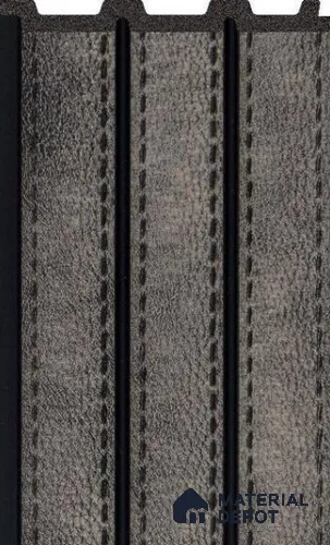 Slate Grey Leather Louver PN 02712 E 8 ft x 4.7 inch Charcoal Panel - 12 mm | Suitable for Feature Wall, TV Unit & Living Room | Width is Subjected to 5% Variation