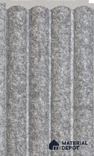 Granite Grey Patterned Louver PN 02713 E 8 ft x 4.7 inch Charcoal Panel - 12 mm | Suitable for Feature Wall, TV Unit & Living Room | Width is Subjected to 5% Variation