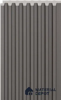 Charcoal Gray Plain Colour Louver PN 02715 O 9.5 ft x 4.8 inch Charcoal Panel - 10 mm | Suitable for Feature Wall, TV Unit & Living Room | Width is Subjected to 5% Variation