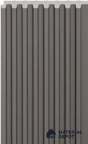 Charcoal Gray Plain Colour Louver PN 02715 E 8 ft x 4.8 inch Charcoal Panel - 10 mm | Suitable for Feature Wall, TV Unit & Living Room | Width is Subjected to 5% Variation