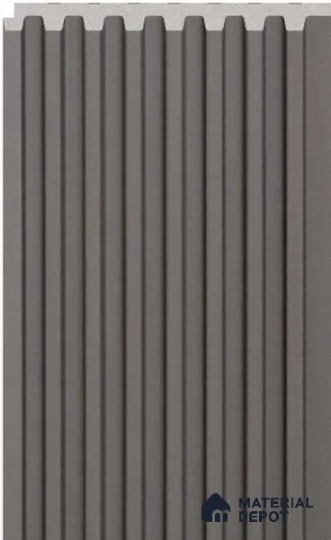 Charcoal Gray Plain Colour Louver PN 02715 O 9.5 ft x 4.8 inch Charcoal Panel - 10 mm | Suitable for Feature Wall, TV Unit & Living Room | Width is Subjected to 5% Variation