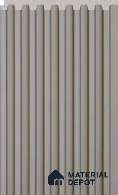 Warm Grey Plain Colour Louver PN 02715 T 9.5 ft x 4.8 inch Charcoal Panel - 10 mm | Suitable for Feature Wall, TV Unit & Living Room | Width is Subjected to 5% Variation