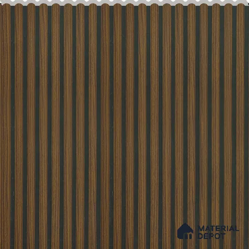Ebony Walnut Wooden Louver PN 02732 K 9.5 ft x 12 inch Charcoal Panel - 7 mm | Suitable for Feature Wall, TV Unit & Living Room | Width is Subjected to 5% Variation