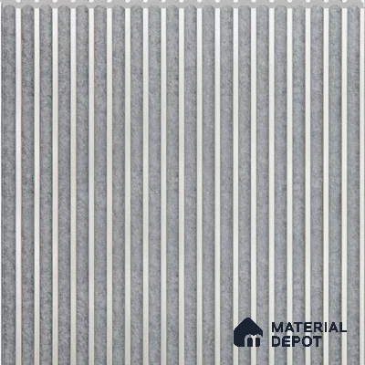 Frosted Steel Stone Louver PN 02732 I 9.5 ft x 12 inch Charcoal Panel - 7 mm | Suitable for Feature Wall, TV Unit & Living Room | Width is Subjected to 5% Variation