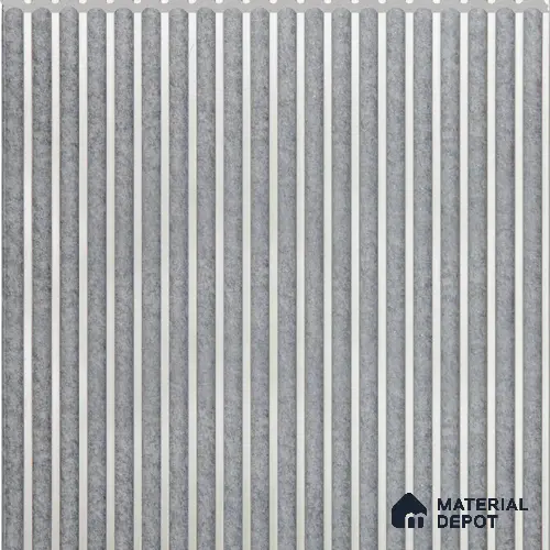 Frosted Steel Stone Louver PN 02732 I 9.5 ft x 12 inch Charcoal Panel - 7 mm | Suitable for Feature Wall, TV Unit & Living Room | Width is Subjected to 5% Variation
