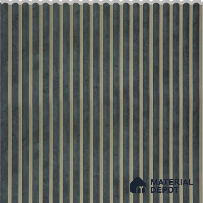 Emerald Slate Patterned Louver PN 02732 G 8 ft x 12 inch Charcoal Panel - 7 mm | Suitable for Feature Wall, TV Unit & Living Room | Width is Subjected to 5% Variation