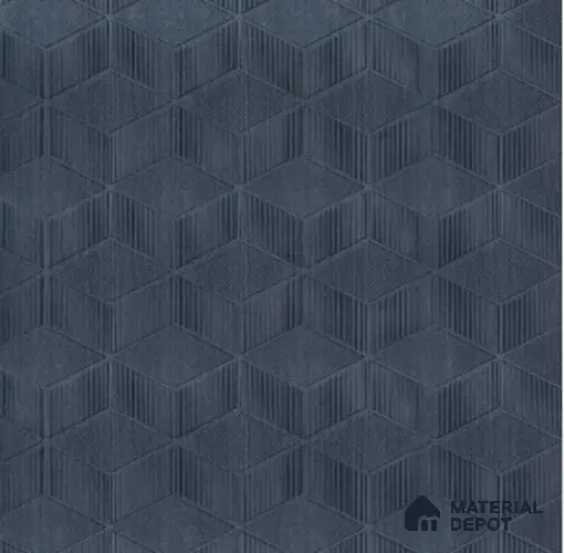 Navy Blue Patterned Decorative Wall Panel PN 02730 E 8 ft x 2 ft Charcoal Panel - 4 mm | Suitable for Feature Wall, TV Unit & Living Room | Width is Subjected to 5% Variation