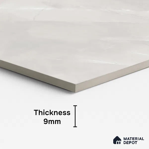 Floor & Wall Tile TL 09360 | Levent Grey 4 ft x 2 ft  Finish Vitrified Tile - 9 mm | 4 Random Design | Suitable for Living Room, Bedroom, Bathroom & Kitchen