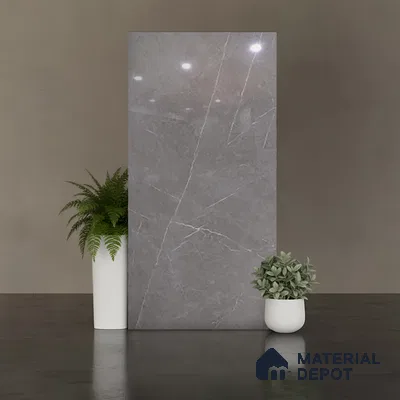 Floor & Wall Tile TL 09356 | Alpine Gris 4 ft x 2 ft  Finish Vitrified Tile - 9 mm | 4 Random Design | Suitable for Living Room, Bedroom, Bathroom & Kitchen