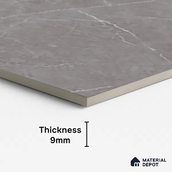 Floor & Wall Tile TL 09356 | Alpine Gris 4 ft x 2 ft  Finish Vitrified Tile - 9 mm | 4 Random Design | Suitable for Living Room, Bedroom, Bathroom & Kitchen
