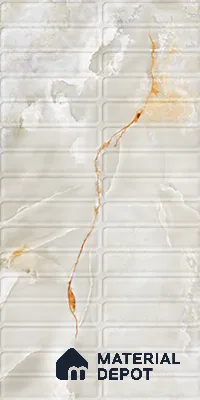 Faux Subway Wall Tile TL 08536 B | Subway Onyx Gold 4 ft x 2 ft Dazel Punch Sugar Matte Finish Porcelain Tile - 9 mm | 4 Random Design | Suitable for Bathroom & Kitchen