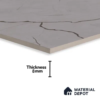 Marble Wall Tile TL 06468 B R Amora Grey 2 ft x 1 ft Ceramic Glossy Finish - 8 mm | Suitable for Living Room, Kitchen & Bathroom