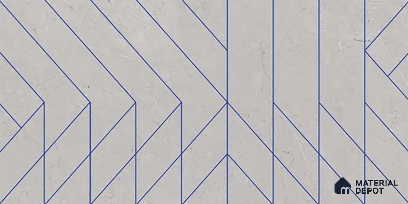 Highlighter Wall Tile TL 06455 B GS Zubrico Gray HL 2 ft x 1 ft Ceramic Glossy Finish - 8 mm | Suitable for Living Room, Kitchen & Bathroom