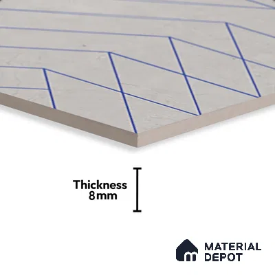 Highlighter Wall Tile TL 06455 B GS Zubrico Gray HL 2 ft x 1 ft Ceramic Glossy Finish - 8 mm | Suitable for Living Room, Kitchen & Bathroom