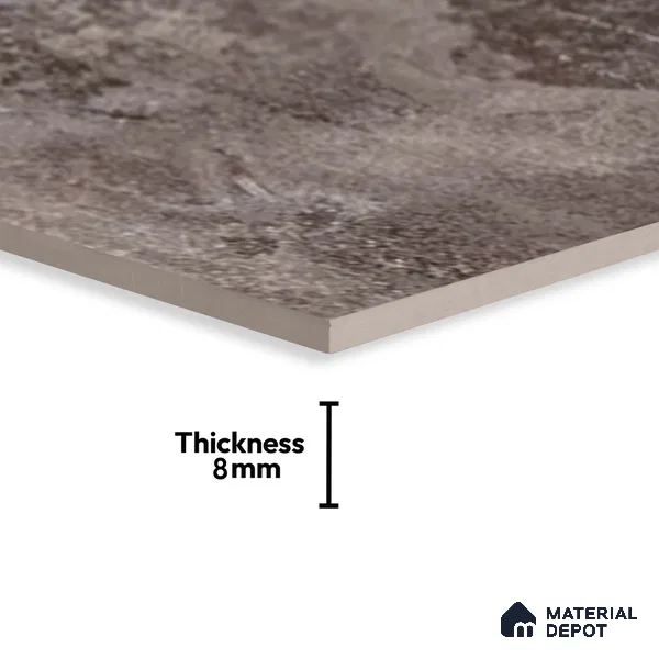 Marble Wall Tile TL 06482 B S Aura DK 2 ft x 1 ft Ceramic Matte Finish - 8 mm | Suitable for Living Room, Kitchen & Bathroom