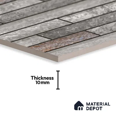 Stone Elevation Wall Tile TL 08134 Grey 2 ft x 1 ft Matte Finish Ceramic Tile - 10 mm | Suitable For Modern Facades, Outdoor Cladding & Feature Wall