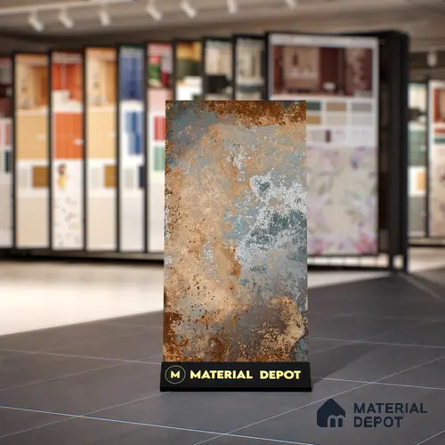 Metallic Floor & Wall Tile TL 06496 B Ferro Rust 4 ft x 2 ft Vitrified Matte Finish - 9 mm | Suitable for Living Room, Bedroom, Kitchen & Bathroom