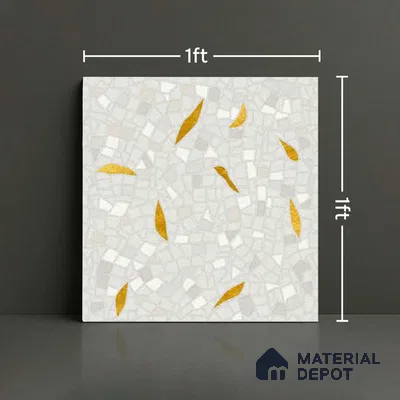 Moroccan Wall & Floor Tile TL 10014 | CRV104 | 1 ft x 1 ft Matte Finish Ceramic Tile - 10 mm | Suitable for Bathroom, Kitchen, Balcony | Please Expect a Slight Variation of Pattern