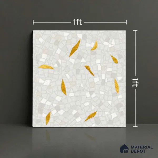 Moroccan Wall & Floor Tile TL 10014 | CRV104 | 1 ft x 1 ft Matte Finish Ceramic Tile - 10 mm | Suitable for Bathroom, Kitchen, Balcony | Please Expect a Slight Variation of Pattern