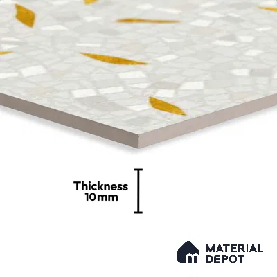 Moroccan Wall & Floor Tile TL 10014 | CRV104 | 1 ft x 1 ft Matte Finish Ceramic Tile - 10 mm | Suitable for Bathroom, Kitchen, Balcony | Please Expect a Slight Variation of Pattern