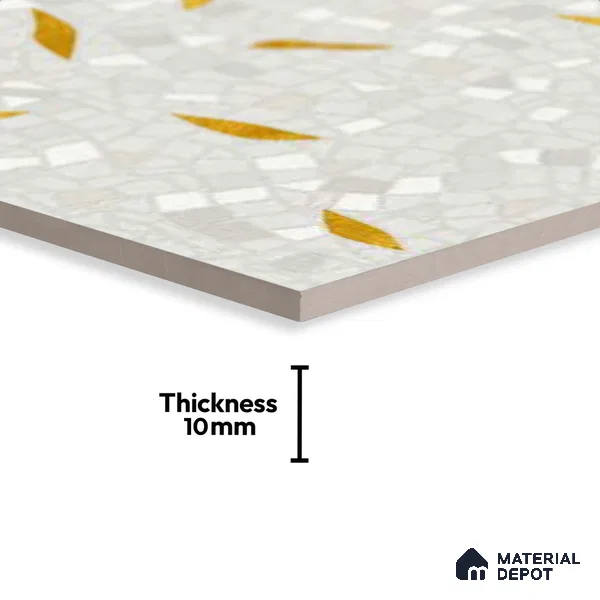 Moroccan Wall & Floor Tile TL 10014 | CRV104 | 1 ft x 1 ft Matte Finish Ceramic Tile - 10 mm | Suitable for Bathroom, Kitchen, Balcony | Please Expect a Slight Variation of Pattern
