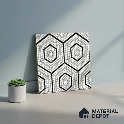 Moroccan Wall & Floor Tile TL 10043 | CRV-99 | 1 ft x 1 ft Matte Finish Ceramic Tile - 10 mm | Suitable for Bathroom, Kitchen, Balcony | Please Expect a Slight Variation of Pattern