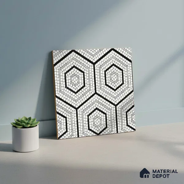 Moroccan Wall & Floor Tile TL 10043 | CRV-99 | 1 ft x 1 ft Matte Finish Ceramic Tile - 10 mm | Suitable for Bathroom, Kitchen, Balcony | Please Expect a Slight Variation of Pattern