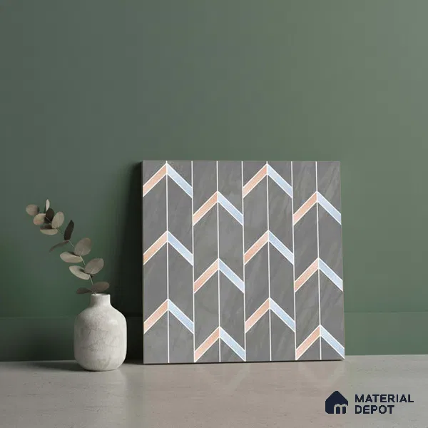 Moroccan Wall & Floor Tile TL 10041 | CRV-96 | 1 ft x 1 ft Matte Finish Ceramic Tile - 10 mm | Suitable for Bathroom, Kitchen, Balcony | Please Expect a Slight Variation of Pattern