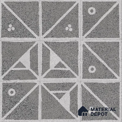 Patterned Wall & Floor Tile TL 06610 Orenate Retro Decor 2 ft x 2 ft Vitrified Matte Finish - 9 mm | Suitable for Living Room, Balcony, Courtyard | Please Expect a Slight Variation of Pattern (Sample)