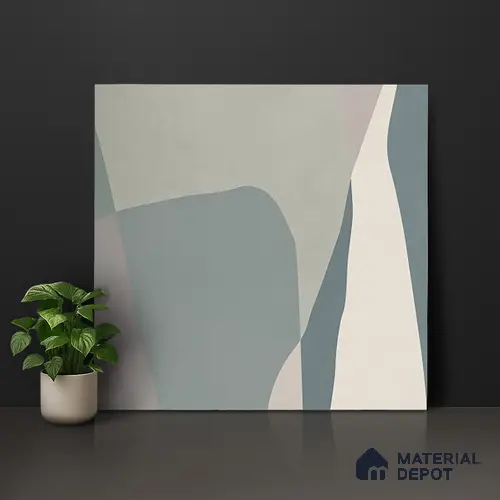 Moroccan Wall & Floor Tile TL 06608 Shapes Gray 2 ft x 2 ft Vitrified Matte Finish - 9 mm | Suitable for Living Room, Balcony, Courtyard | Please Expect a Slight Variation of Pattern