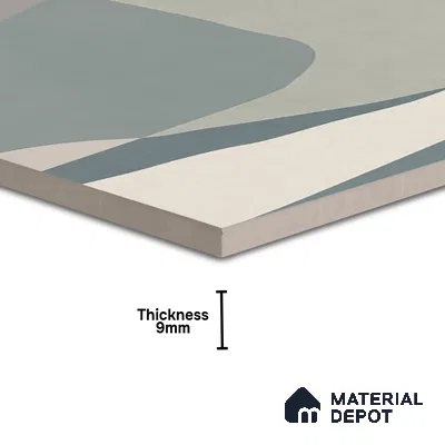 Patterned Wall & Floor Tile TL 06608 Shapes Gray 2 ft x 2 ft Vitrified Matte Finish - 9 mm | Suitable for Living Room, Balcony, Courtyard | Please Expect a Slight Variation of Pattern (Sample)