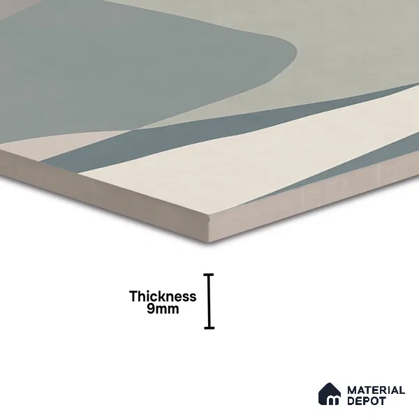Patterned Wall & Floor Tile TL 06608 Shapes Gray 2 ft x 2 ft Vitrified Matte Finish - 9 mm | Suitable for Living Room, Balcony, Courtyard | Please Expect a Slight Variation of Pattern (Sample)