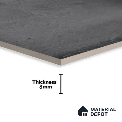 Stone Wall Tile TL 06465 B Mood DK Grey 2 ft x 1 ft Ceramic Glossy Finish - 8 mm | Suitable for Living Room,Kitchen & Bathroom