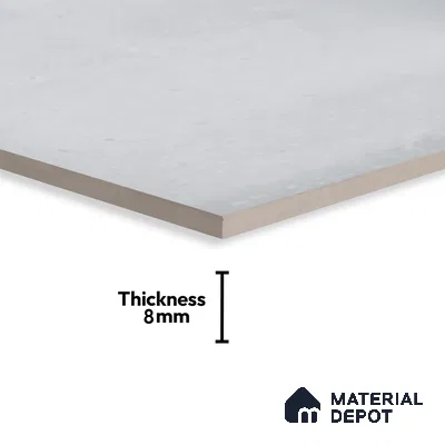 Plain Wall Tile TL 06465 Mood LT Grey 2 ft x 1 ft Ceramic Glossy Finish - 8 mm | Suitable for Living Room, Kitchen & Bathroom
