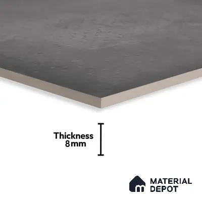 Stone Wall Tile TL 06567 B Mood Dark Grey 2 ft x 1 ft Ceramic Glossy Finish - 8 mm | Suitable for Living Room, Kitchen & Bathroom