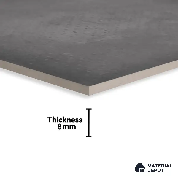 Stone Wall Tile TL 06567 B Mood Dark Grey 2 ft x 1 ft Ceramic Glossy Finish - 8 mm | Suitable for Living Room, Kitchen & Bathroom
