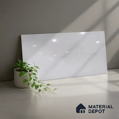 Stone Wall Tile TL 06567 Mood Light Grey 2 ft x 1 ft Ceramic Glossy Finish - 8 mm | Suitable for Living Room, Kitchen & Bathroom (Sample)