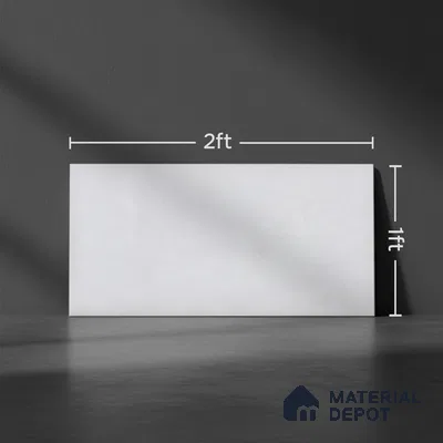 Stone Wall Tile TL 06567 Mood Light Grey 2 ft x 1 ft Ceramic Glossy Finish - 8 mm | Suitable for Living Room, Kitchen & Bathroom (Sample)