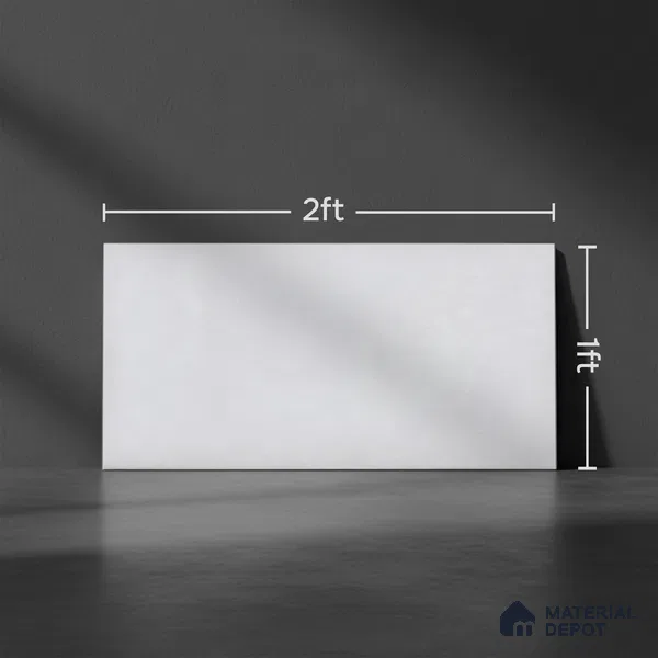 Stone Wall Tile TL 06567 Mood Light Grey 2 ft x 1 ft Ceramic Glossy Finish - 8 mm | Suitable for Living Room, Kitchen & Bathroom (Sample)