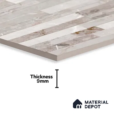 Stacked Stone Wall Tile TL 06584 B Irazu Crema 2 ft x 1 ft Ceramic Matte Finish - 9 mm | Suitable for Courtyard, Foyer, Balcony, Elevation (Sample)