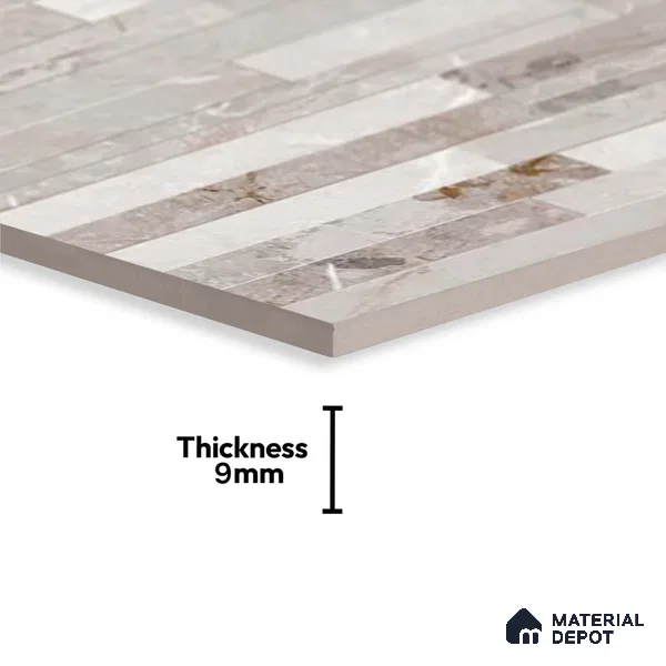 Stacked Stone Wall Tile TL 06584 B Irazu Crema 2 ft x 1 ft Ceramic Matte Finish - 9 mm | Suitable for Courtyard, Foyer, Balcony, Elevation (Sample)