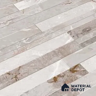 Stacked Stone Wall Tile TL 06584 B Irazu Crema 2 ft x 1 ft Ceramic Matte Finish - 9 mm | Suitable for Courtyard, Foyer, Balcony, Elevation (Sample)